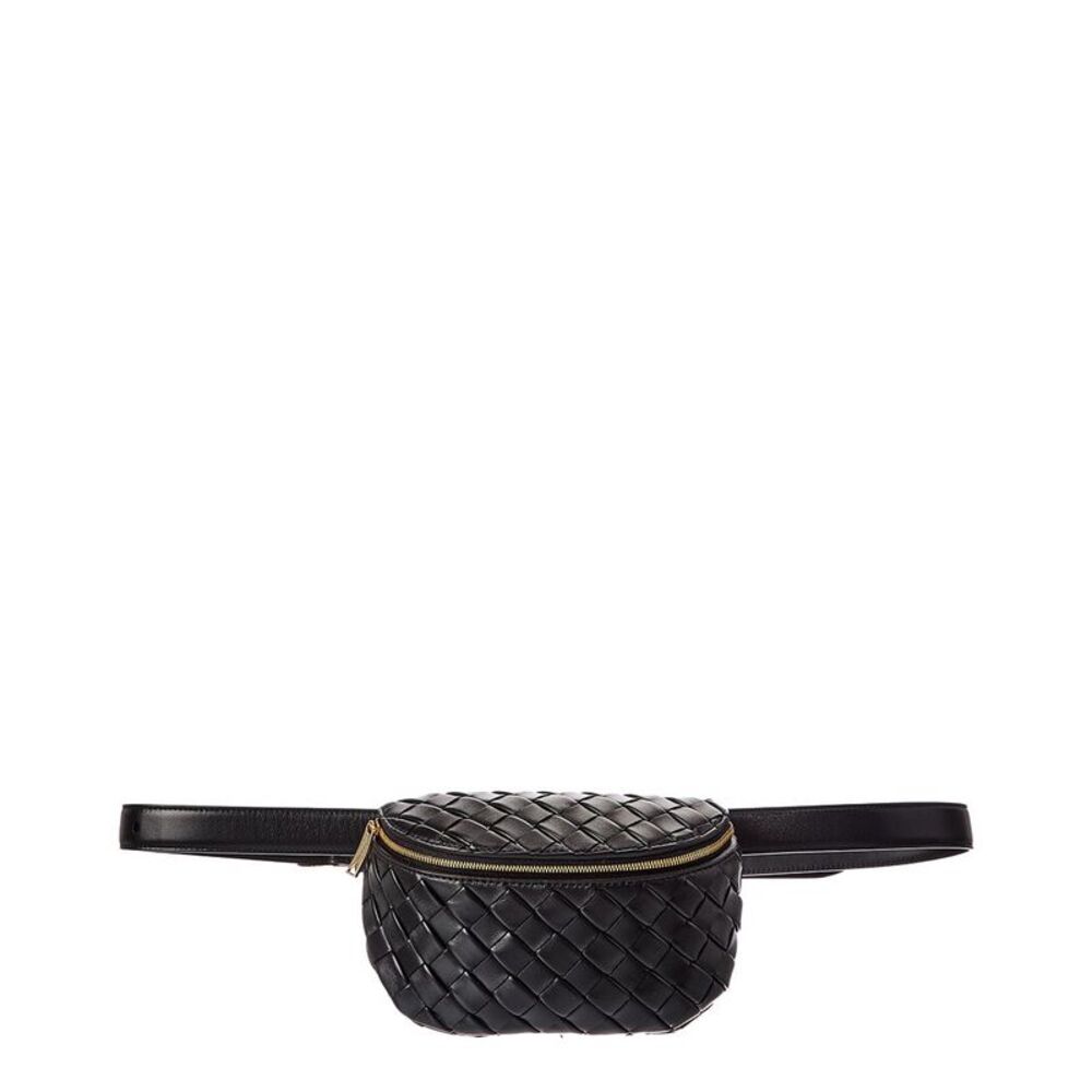 Bottega Veneta Padded Intrecciato Leather Belt Bag, Black